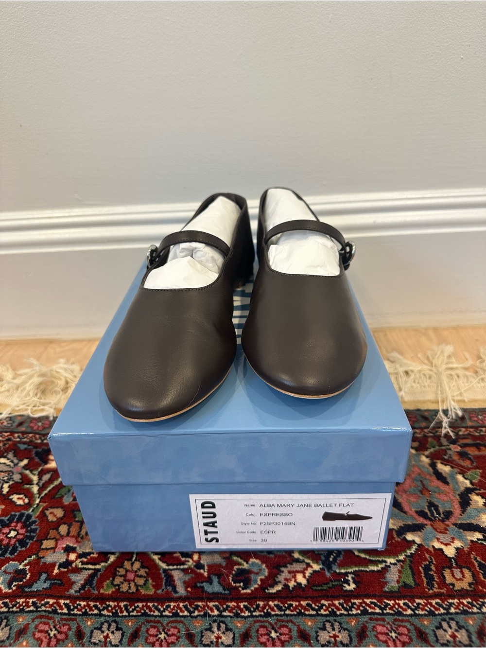 Staud Alba Mary Jane Flats | Espresso | Size: 39 - Picture 4 of 7